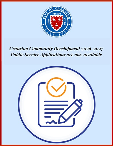 Cranston Community Development 2026-2027  Public Service Applications Now Open
